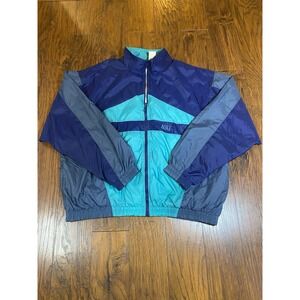 Vintage 90s Nike Windbreaker Jacket Teal Aqua Medium